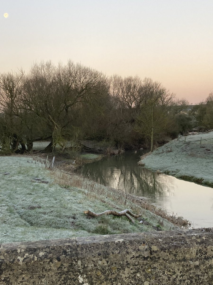 Another run with @_Run1000 this morning. Frosty but beautiful - spot the heron!