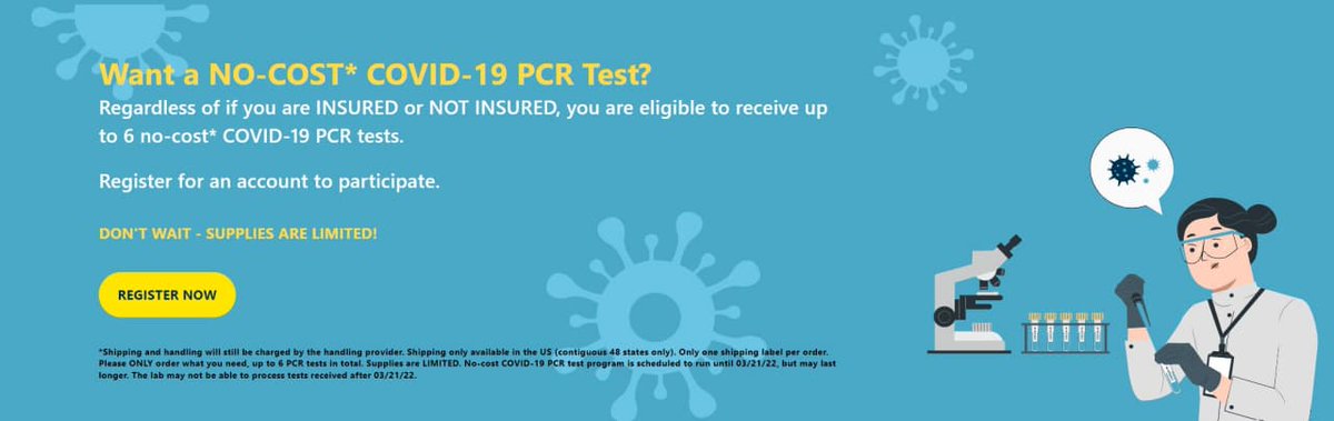 In these challenging times, we wanted to help out local community.

We're giving away over 100K PCR tests in the USA!!

Sign up on NSUR to get up to 6 NO COST COVID-19 PCR tests

For more information <a href="/NsuRcoin/">NSUR Coin</a>

#COVID19 #CovidTesting #Covidtests #PCRtest