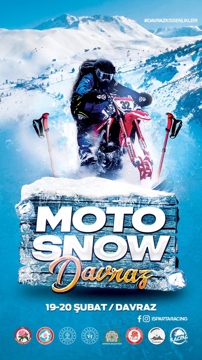 Dünyanın en eğlenceli Ekstrem Motocross yarışı bir kez daha geliyor! Isparta Davraz Kayak Merkezinde 4. kez düzenlenecek Davraz Motosnow'un bu yıl ki programı ve Parkuru yine nefes kesen bir yarış vadediyor.