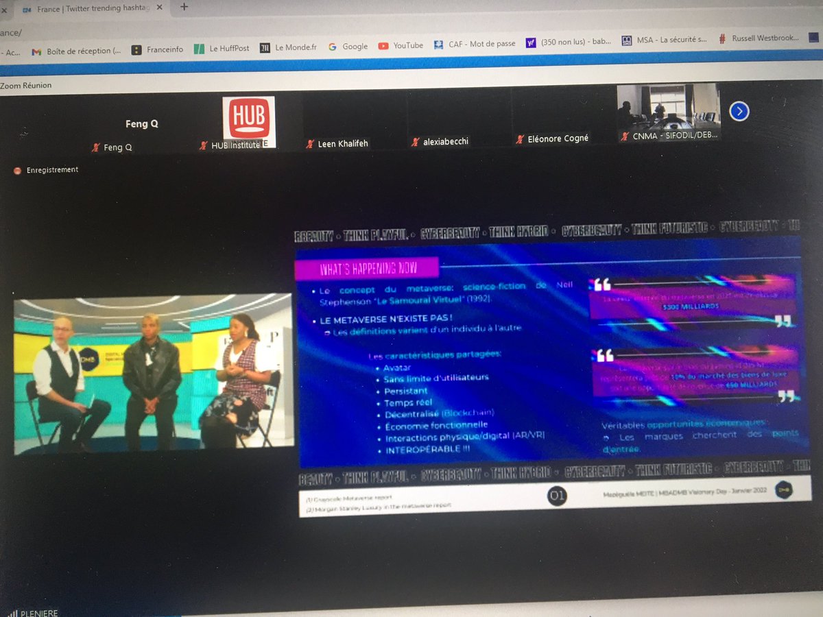 Merci <a href="/MeiteMazeguela/">Mazéguéla MEITE 👩🏾‍🚀🦾</a> pour partager ta vision pour le potentiel du marché #Metaverse dans le secteur de la #beauté #mode #MBADMB #VisionaryDay