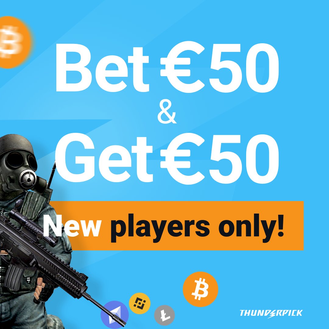 We have an amazing offer for NEW Thunderpick players! 🎉

We are offering €50 for €50!

Read about it: blog.thunderpick.com/bitcoin-series…