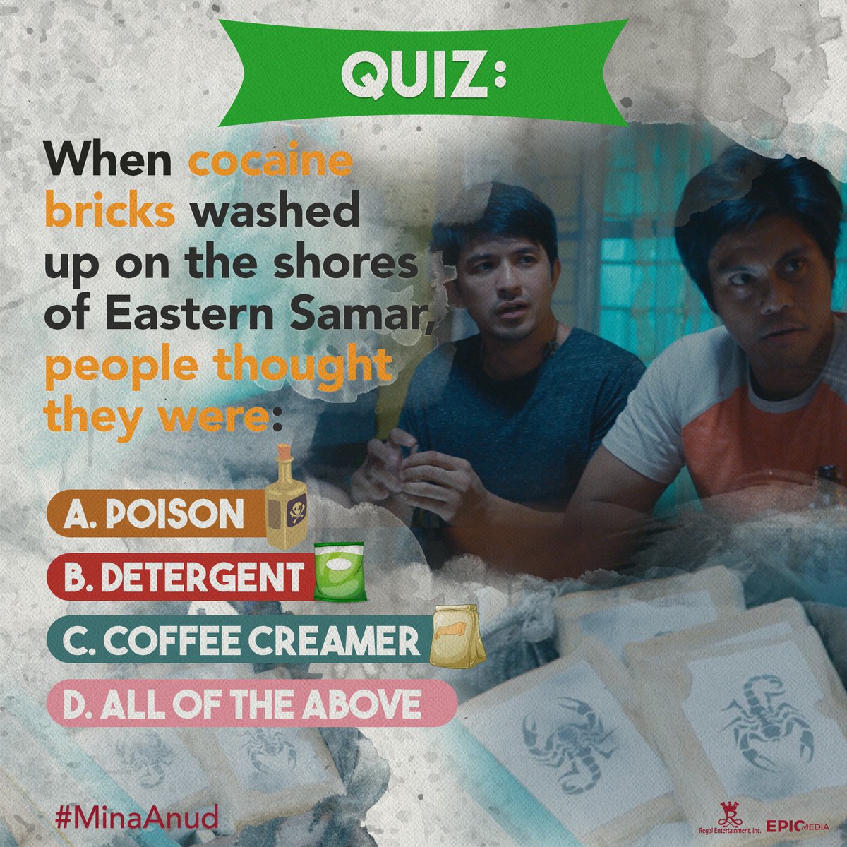 RegalFilms's tweet photo. Ano ang sikreto ng Mina-Anud? 
Mina-Anud NOW STREAMING on NETFLIX
Starring Dennis Trillo, Jerald Napoles and Matteo Guidicelli
From Regal Entertainment Inc and Epicmedia
Directed by Kerwin Go https://t.co/roAxpItxAr