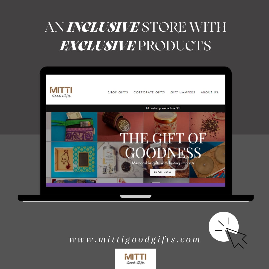 GoodMitti's tweet photo. An #inclusive #store with #Exclusive #products. 

Mitti Good #gifts is an online #gifting #platform connecting NGOs &amp; #social Enterprises working with persons with disabilities and other marginalized #communities to the consumers across the #Country. 

https://t.co/nuKKogyD18 https://t.co/rqBINTTEs1