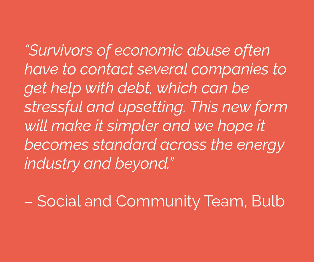 SEAresource's tweet image. The superb Community Team at @BulbUK explain how the Economic Abuse Evidence Form helps organisations to prioritise the wellbeing of victim-survivors. Debt advisers &amp;amp; creditors are invited to find out more at our #EAEF intro session on 3rd Feb: bit.ly/eaefinfoday