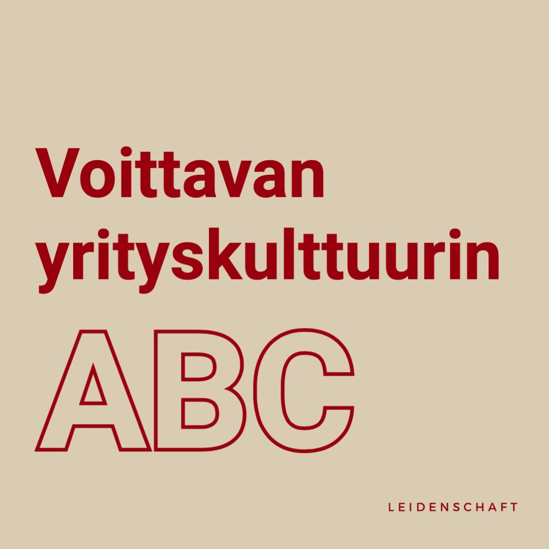 #Yrityskulttuuri koetuksella poikkeusaikana? Valmennuksellamme teet yrityskulttuurista konkreettista ja johdettavaa ja pidät kiinni talentista. leidenschaft.fi/palvelut/puhee…