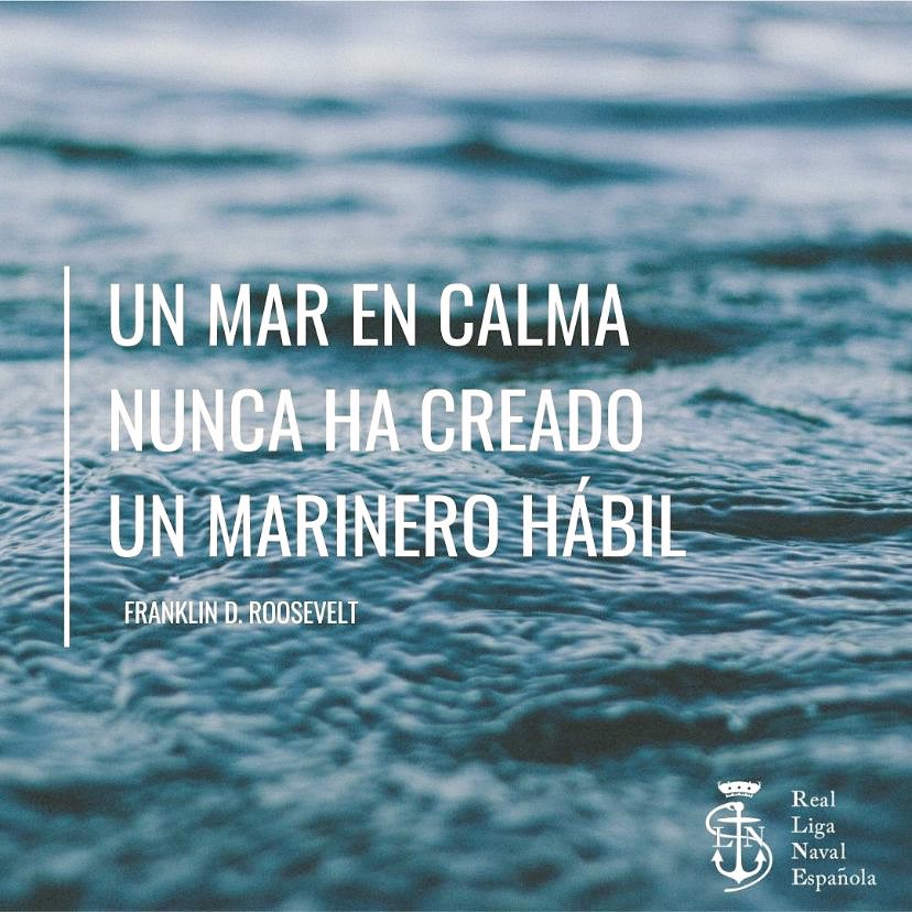rlneinfo's tweet photo. “Un mar en calma nunca ha creado un marinero hábil”. Roosevelt.
#frasesdelmar #rlne #liganaval #realliganaval #españa #armada #navegacion #naval #amantesdelmar #barcos https://t.co/z9bhRcL7d2