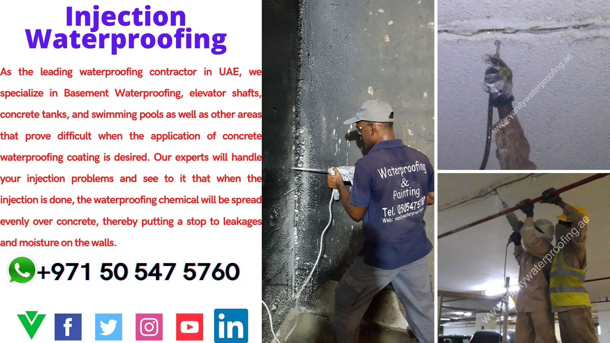 vanitytechnical's tweet photo. Injection Waterproofing

Call or What app
+917 50 547 5760

Get more details
https://t.co/28LaP9VrqF

#waterproofing #Injection-waterproofing #ajman #sharjah #dubai #waterproofinguae
 #roofgutterwaterproofing #Injection-waterproofingdetails #waterproofingofroofdrain https://t.co/5F5qnhxIkq