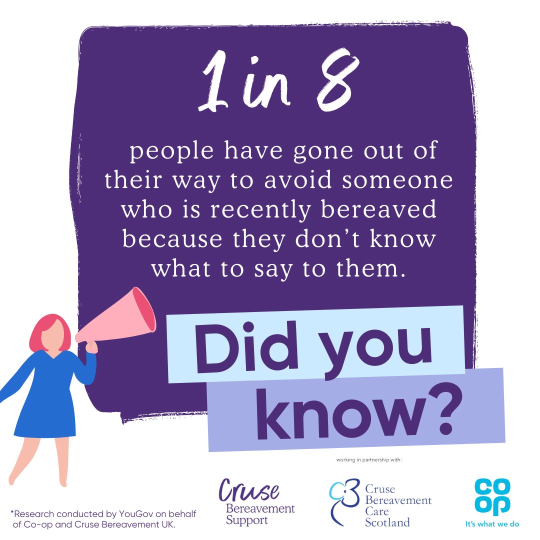Research by <a href="/coopuk/">Co-op</a> &amp; <a href="/YouGov/">YouGov</a> has revealed 1 in 8 people have avoided a bereaved person because they didn't know what to say.
 
We hope our <a href="/coopuk/">Co-op</a> partnership will help educate communities on practical ways to help and open up the conversation on #grief.

co-operate.coop.co.uk/improve-mental…