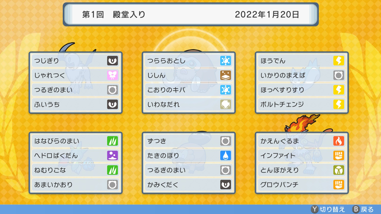 無銘のハット 遂にチャンピオン倒して殿堂入りできたー 四天王 シロナさん強すぎた 歴代で一番強い人たちが集まったポケモンリーグに感じたよ ポケモンbdsp Nintendoswitch T Co Lpdhlsl64r Twitter