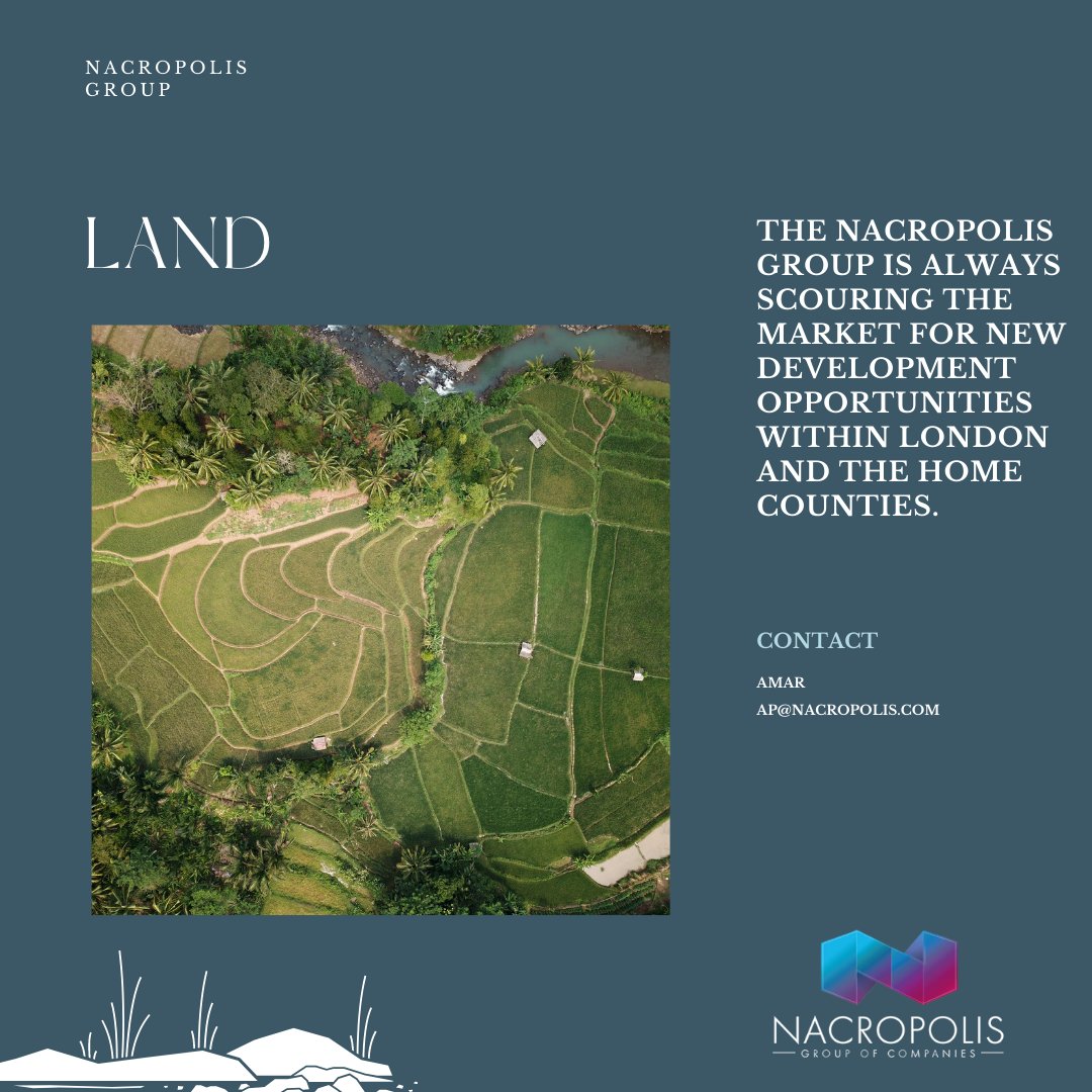 NacropolisGroup's tweet photo. The Nacropolis Group is always scouring the market for new development opportunities within London and the Home Counties. We have longstanding relationships with Development &amp; Land Agents and have been successful in procuring a series of exceptional developments. https://t.co/N03WwYCZZL