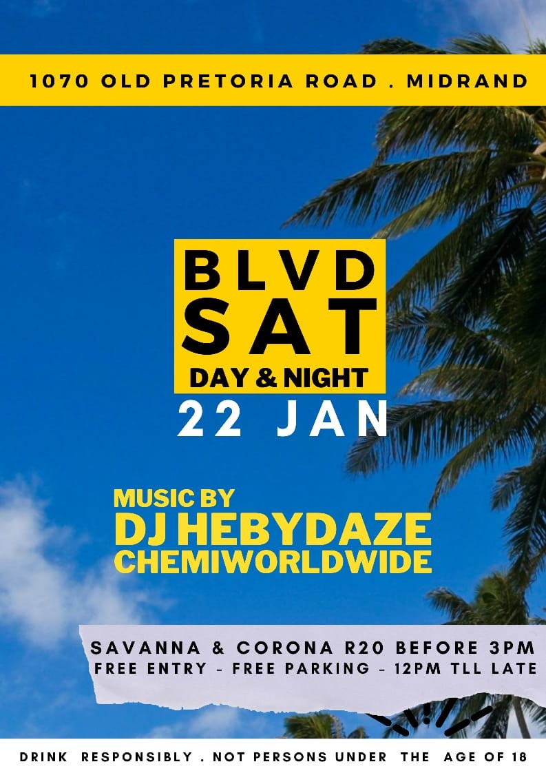 monavoni_braam's tweet photo. Come take advantage of our specials this Saturday at @blvdmidrand with music by @DjHebydaze1 &amp; @chemi_world

1070 Old Pretoria Road, Midrand 📍

#blvdmidrand https://t.co/fUFNEAsPPO