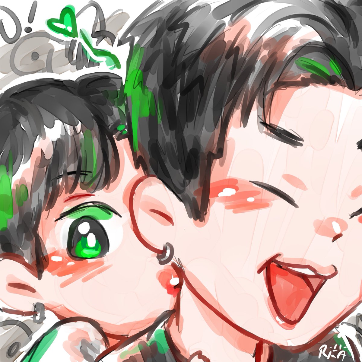 ManekoVenoxe's tweet photo. Congrats for 1M🎉💚
#1MGUNLoveforOFF
#HappyTumcialDay2022 
#ออฟกัน
#OffGun
#OffGunfanart https://t.co/vmUa2K4EPc