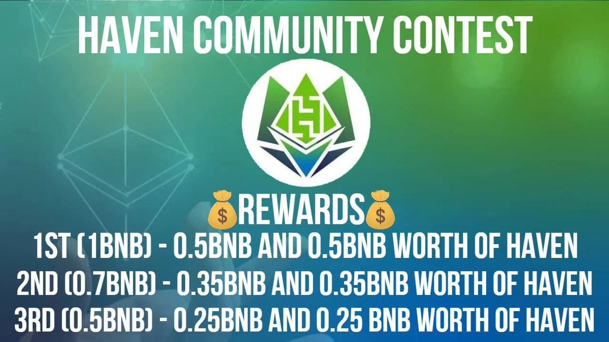 SafehavenDeFi's tweet photo. The contest is still ongoing. You can be part of the buyers that will win both BNB and Haven Tokens. #SafehavenDefi #Bscgem https://t.co/HC1UnZcy78