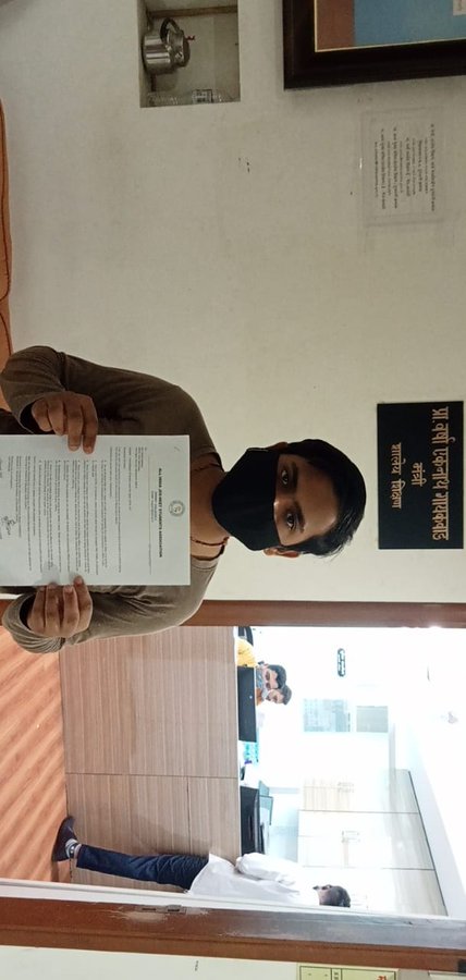 AIJNSA_official's tweet photo. #UPDATE 
Our team
@AIJNSA_official 
submitted  another Representation today at Education Ministry of Maharashtra with the help of our team member Kartik 
#cancelboardexam2022 
@VarshaEGaikwad
we request you to take steps ahead keeping  students concern https://t.co/6BL0CjyJdS