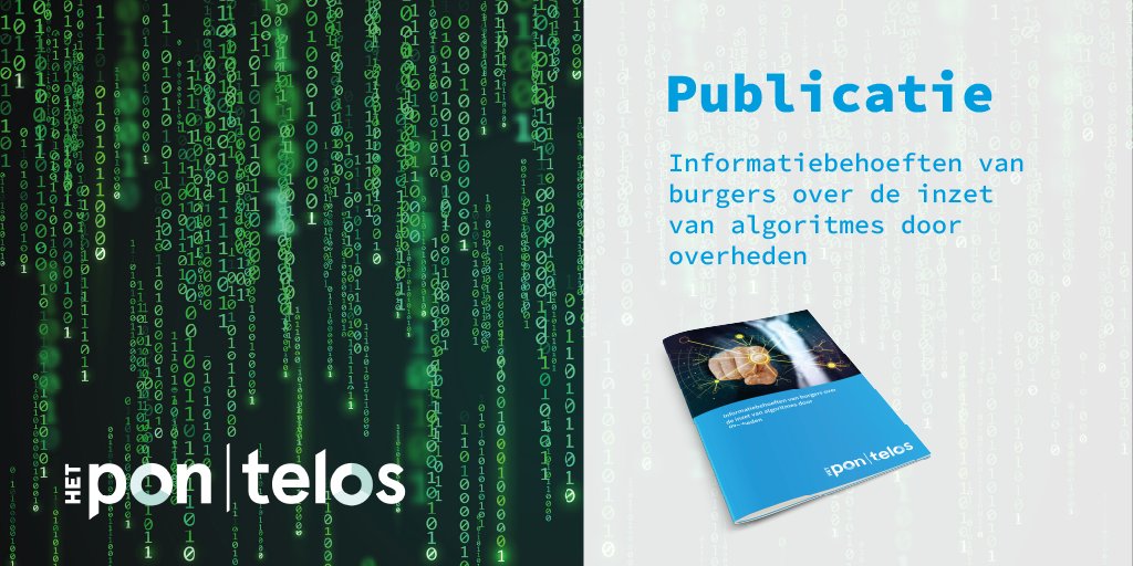 Net als websites, social media en (huishoudelijke) apparaten, gebruiken ook #overheden steeds vaker #algoritmes. Wat willen mensen weten over de inzet van algoritmes door overheden? Is het een ver-van-ons-bed-show? Of juist niet? Lees het hier bit.ly/32jROVE