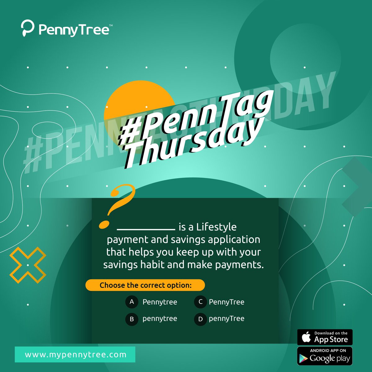 mypennytree's tweet photo. Itโs #PennTagThursday = #MoneyThursday
Drop a comment with the correct answer (type out the correct answer) and your #PennTag
We have 3000 Naira for 20 people but ensure that you are a verified user.
Goodluck ๐๐ผ๐๐ผ๐๐ผ
T&C apply
#Giveaway https://t.co/zLIehI2rCF