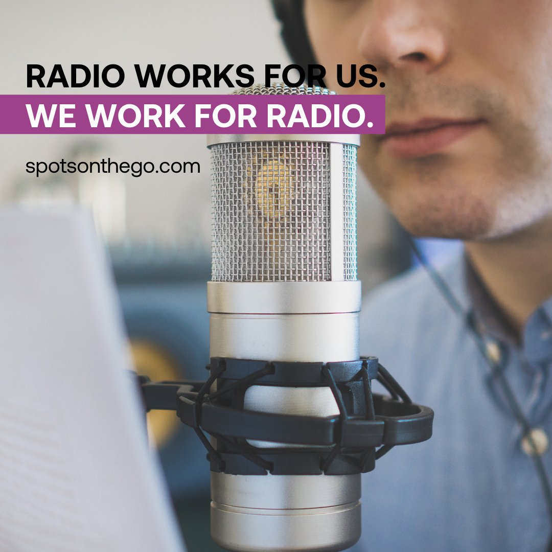 SpotsGo's tweet photo. Here at Spots On The Go we have a slogan! 

📻 Radio works for us, and we work for radio! 📻 

Does it look interesting to you?

Let us know in the comments down below your opinion! 👇‍

#spotsonthego https://t.co/TE6PP0czrT