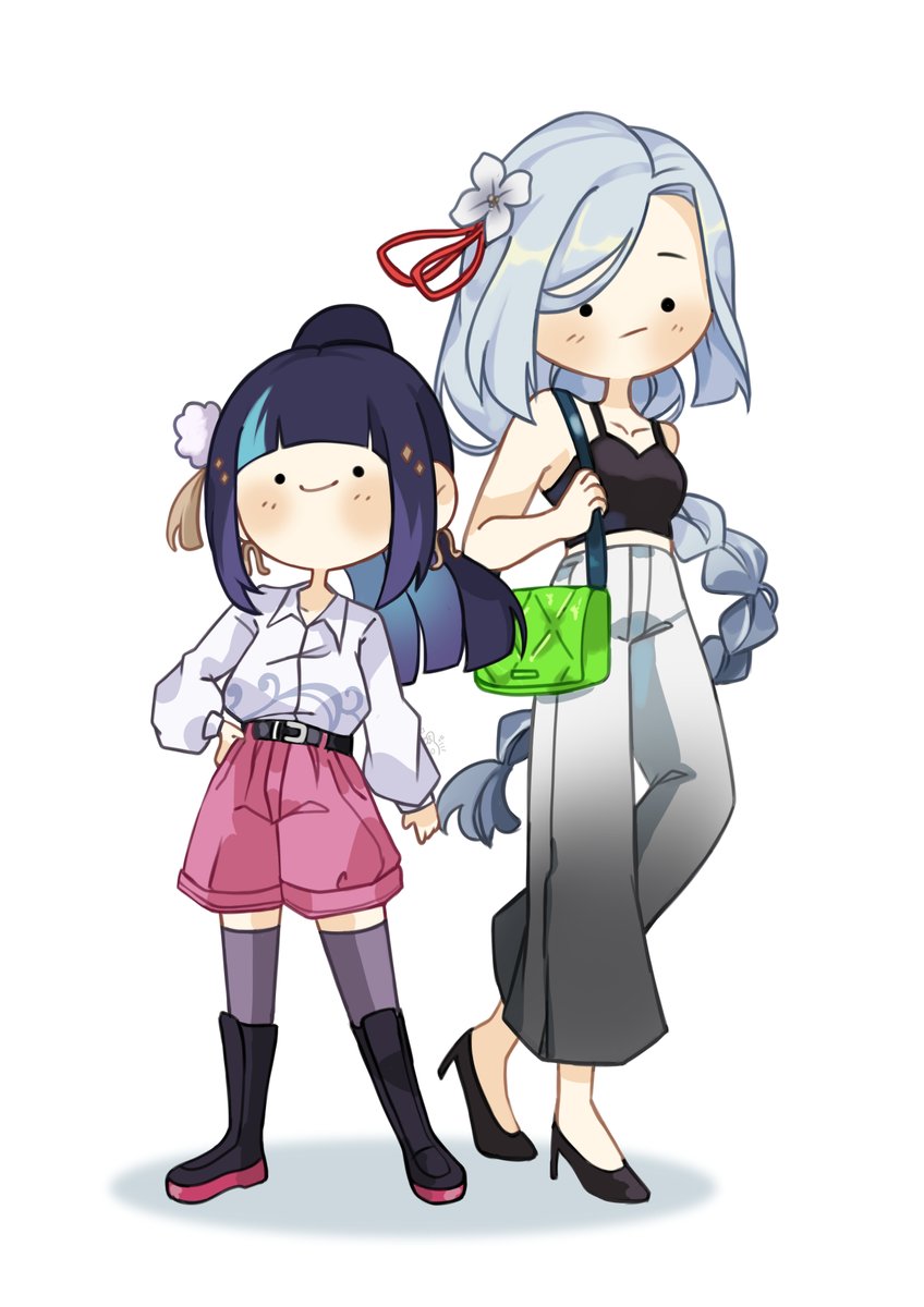 nya_Deko's tweet photo. Yun Jin and Shenhe💗💚 https://t.co/B6w0WMR5sK
