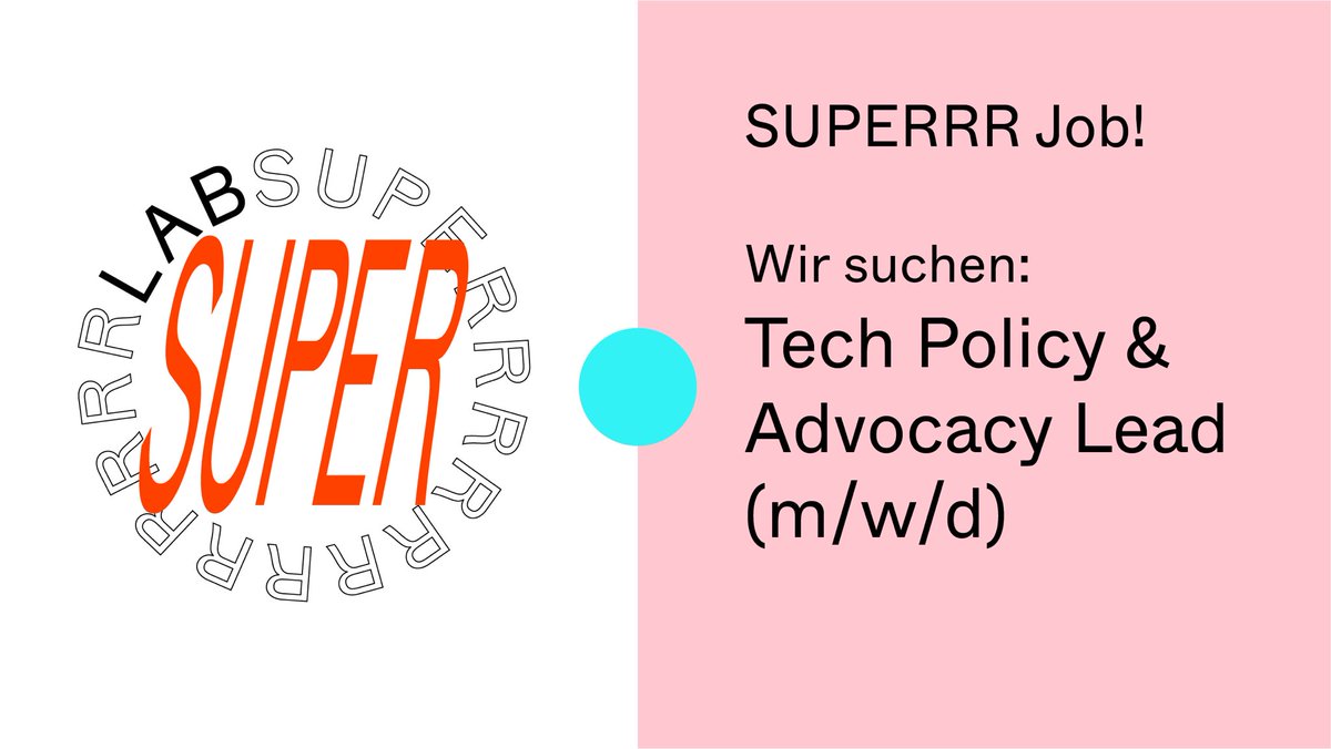 Wir suchen Verstärkung für unser Team! superrr.net/2022/01/20/job… ✨