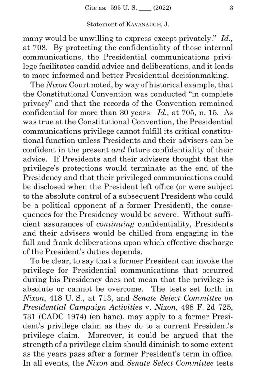 girlsreallyrule's tweet photo. Watch Kavanaugh rule against Trump with regard to his executive privilege claim, while singing for his supper at the same time. (Basically: he agrees with Trump, but luckily it's not at issue and he doesn't have to rule on that...) 

Tell me again how SCOTUS isn't political... https://t.co/e7XcAwpqtb