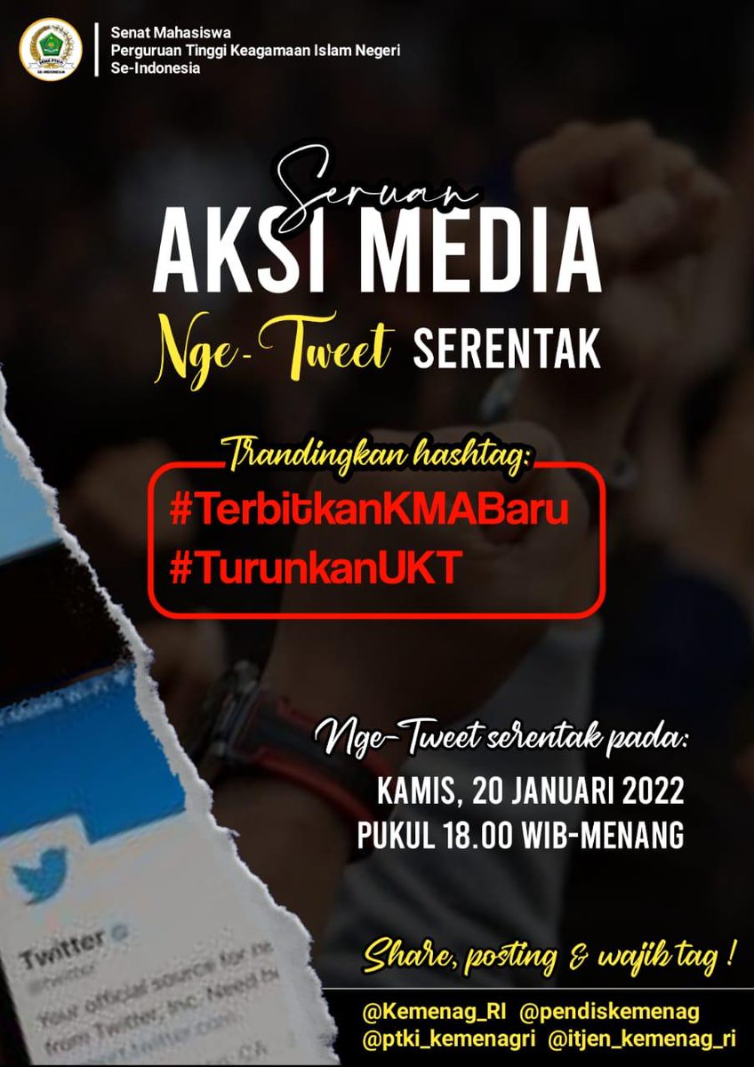 kaderdualime's tweet photo. #Seruanaksimedia #terbitkankmabaru #turunkanukt
Masio wes bayar UKT aku nekat Melu ngetweet pak, batir ku akeh seng durung isoh bayar.. pie too kikkk https://t.co/Yt87i5zWeZ