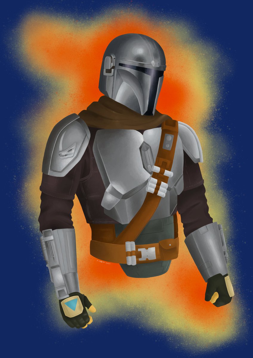 Drixproductions's tweet photo. Did this a year ago, probably time for another one soon #starwarfanart #mandalorian https://t.co/x87ACNhtTV