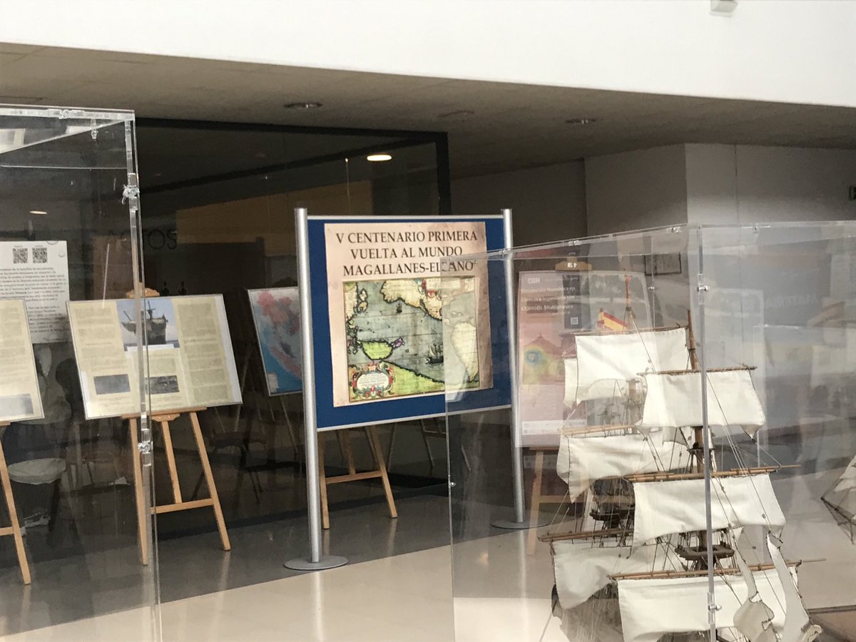 DiegoEstradaFe2's tweet photo. En la mañana del 19 de enero 2.022, quedó instalada la Expo itinerante malagueña, V Centenario 1a Vuelta al Mundo Magallanes-Elcano, a 7 meses de la llegada al puerto de las Muelas de Sevilla, el 8 Sep. en la Escuela de las Ingenierías de Industriales, ciudad universitaria. https://t.co/h4jiVUvJBF