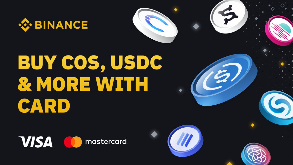 Buy $COS, $USDC &amp; more directly using your Credit or Debit Card.

Find out more ➡️ binance.com/en/support/ann…