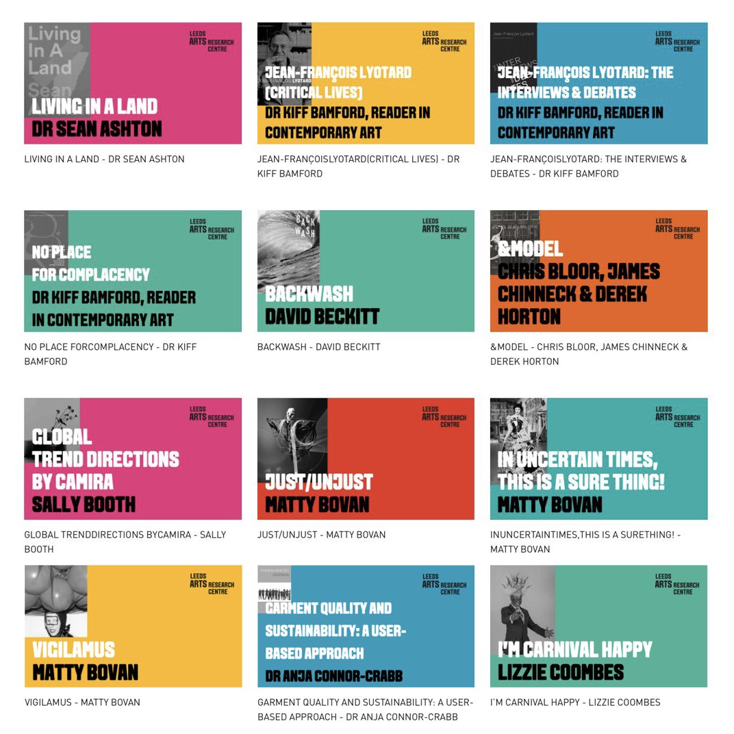 LBUArtsResearch's tweet photo. Did you know that you can view ALL the research outputs submitted to the 2021 Research Excellence Framework by Art &amp; Design and Film, Music and Performing Arts @leedsbeckett online? View our academic’s amazing research here: https://t.co/u4aPTHzsxr https://t.co/CuLns9ipgr