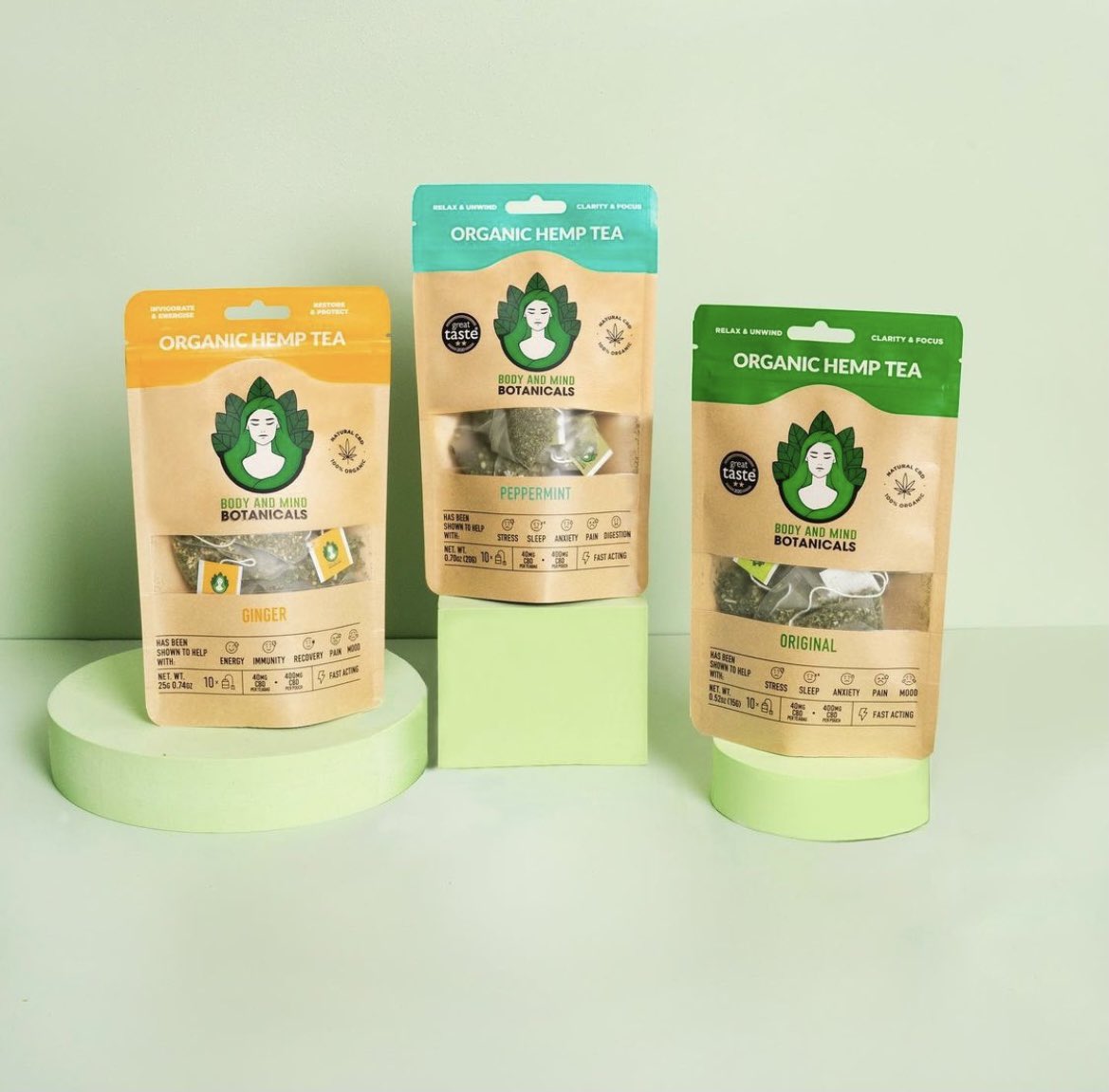 Ginger, Peppermint or Original. Which one is your favourite? All still have 25% off! tinyurl.com/msfhh74k

#CBD #tea #Original #offer