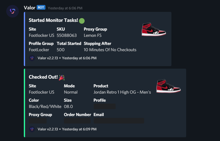 SharkeyCooks's tweet photo. @ValorAIO @LEMONPROXY2020 i finally set up some monitor task and it couldn't be easier to hit i wasn't even home thanks for the W https://t.co/xJBH6awGso