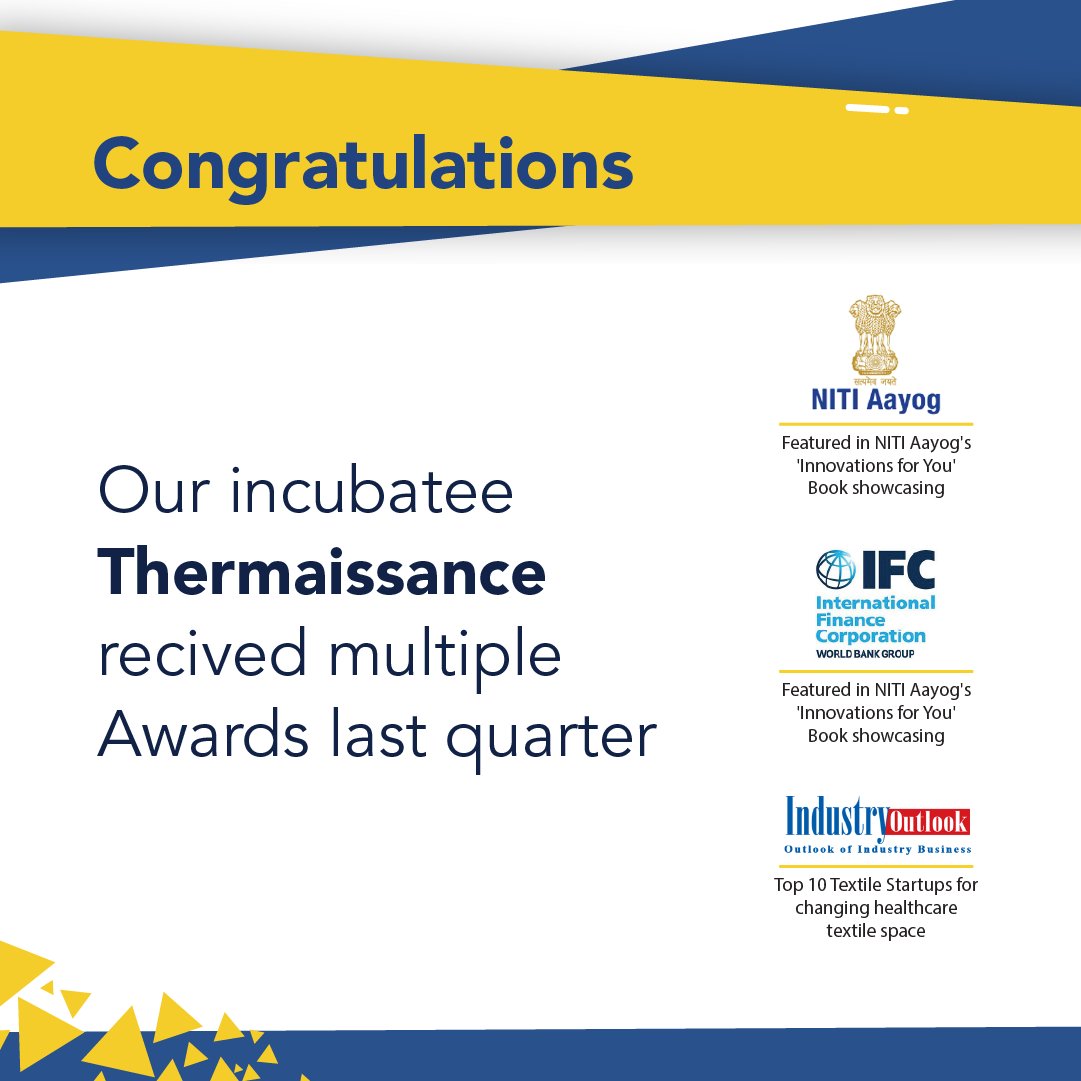 tbimsmf's tweet photo. Congratulations to Thermaissance, our incubatee, for winning many honours last quarter.
#TBIMSMF #startups #mentoring #innovation #leadership #Mentorship #startups #Entrepreneurship #mentoring #dermatologista #research https://t.co/csovOyJCSo