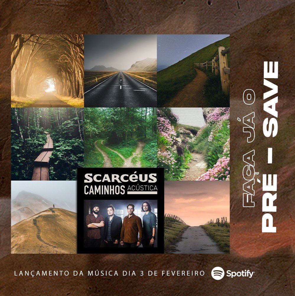 Acabamos de liberar o Pre-Save de “Caminhos - Acústica”. ❤️‍🔥
Link na bio do Instagram!

Faça o Pre-Save e concorra a uma experiência única! 
Você é um acompanhante poderão acompanhar pessoalmente um super ensaio da banda. 🤟🏻