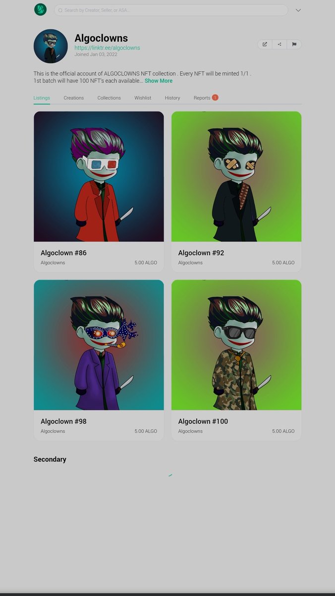 algoclowns's tweet photo. Last 4 NFT's of the First batch are available on @AB2_Gallery 
https://t.co/eqU94pkW57 https://t.co/ElPoHhuk67