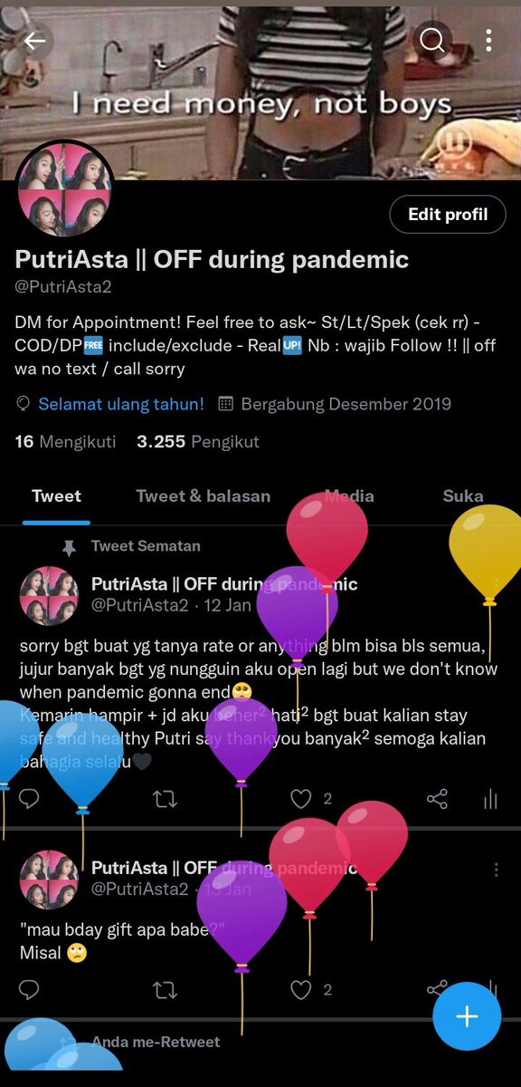 PutriAsta2's tweet photo. Happy fvcking birthday! 🔥 https://t.co/nJXNXIVhpQ