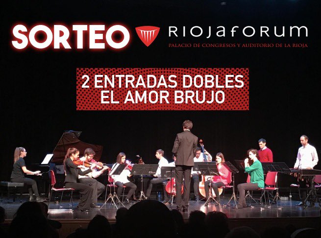 riojacultura's tweet photo. 🍀 S O R T E O 🍀

👉🏻 Sorteamos dos entradas dobles para ver 'El amor brujo', de Falla y Lejárraga, en @Riojaforum el 5 de febrero.

ℹ️ Para ello:
1️⃣ Síguenos en twitter.
2️⃣ Retwittea este post.

🎁 Ganadores: viernes 21/1.

‼️ Recordad que hay otro sorteo en Instagram. https://t.co/8jZQKvV5KD
