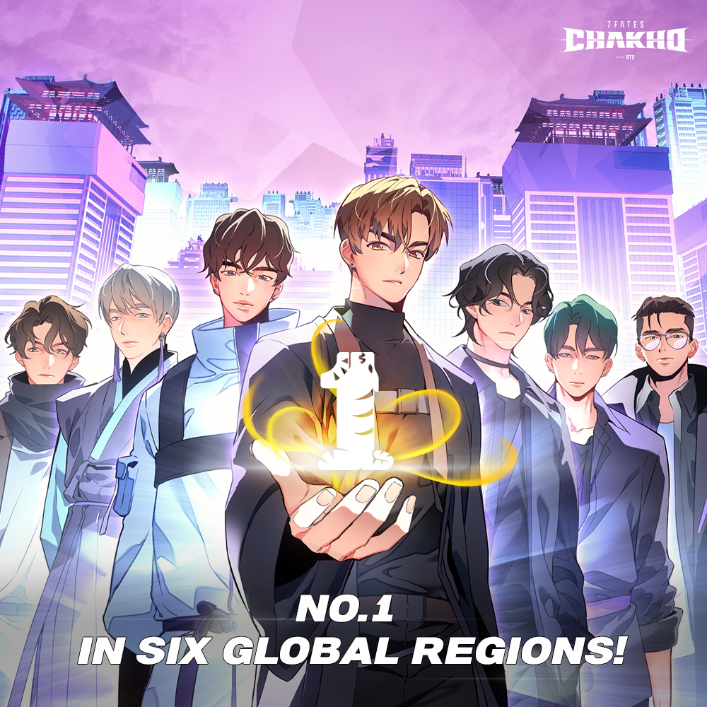 #7FATES_CHAKHO ranks no.1 in six global regions. (North America, Germany, France, Indonesia, LATAM, Thailand) Thank you so much for your love and support. Can't wait to share more stories with you. #방탄소년단 #BTS Every Saturday with #CHAKHO #WEBTOON #LINEマンガ