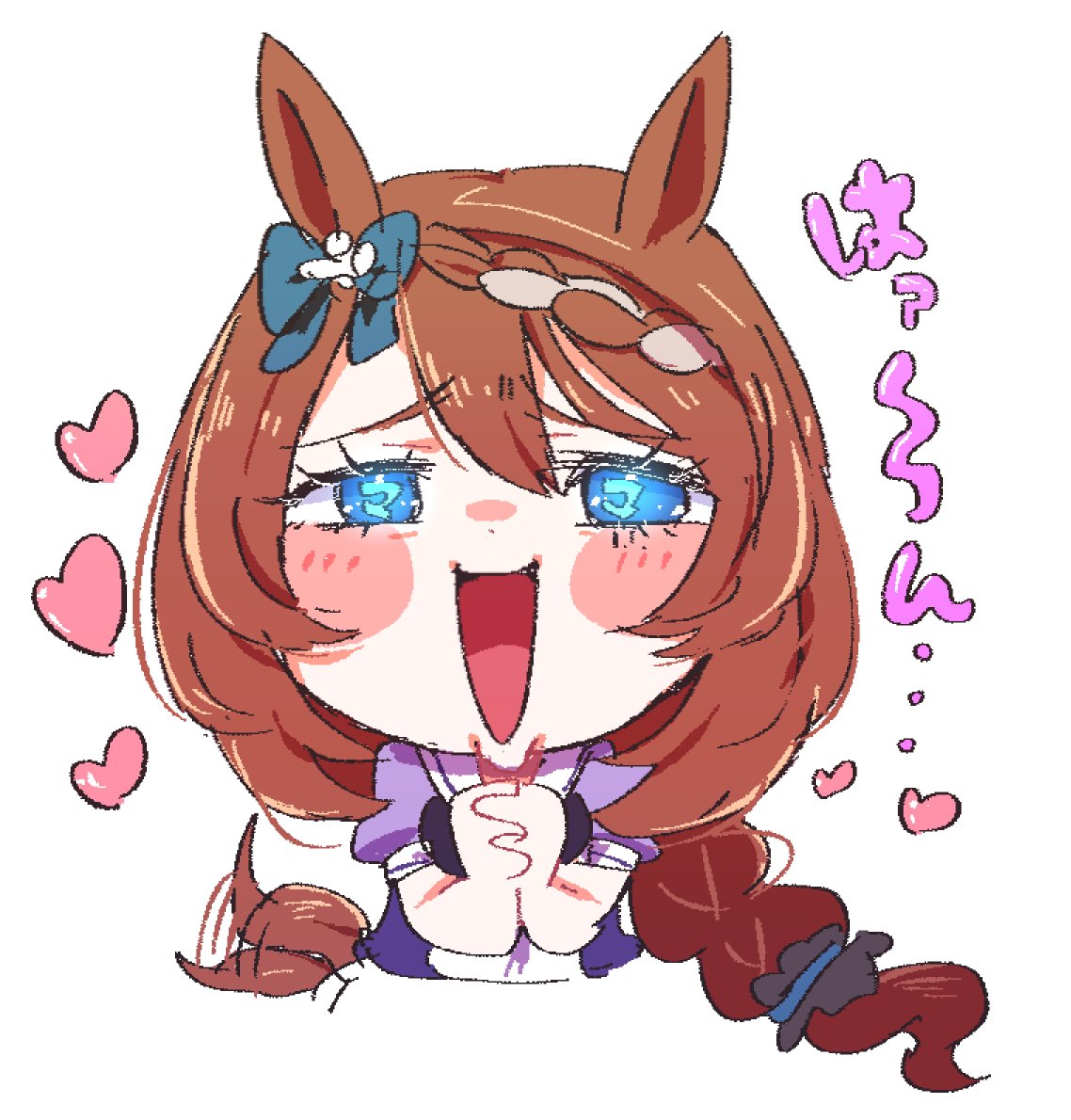 super creek (umamusume) 1girl animal ears solo horse ears tail braid brown hair  illustration images