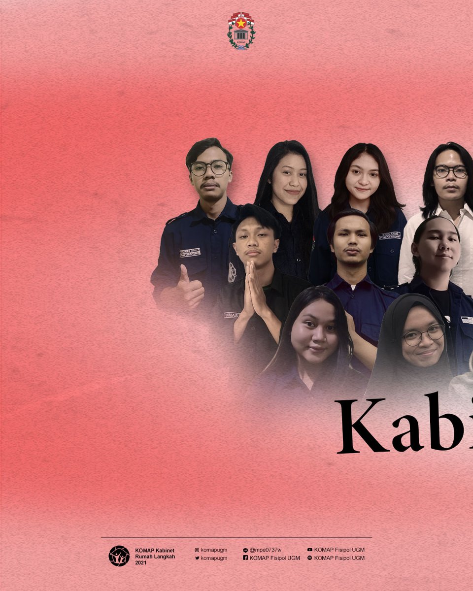 komapugm's tweet photo. KOMAP Kabinet Rumah Langkah telah memasuki masa purna tugas. Kabinet Rumah Langkah telah bersama Warga Komap melalui berbagai peristiwa dan kegiatan yang menarik. Tentunya semua hal tersebut tidaklah sempurna dan penuh bercak noda. https://t.co/PiKfr5oy51