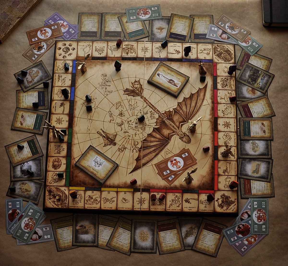 Mrtuch's tweet photo. Finally done! #howtotrainyourdragon custom monopoly on English. Geez, that was as hard to finish as it was the 1st time, but i'm proud of it.🐉

Already have sent it to the customer  (New Zealand!!🤪)
#monopoly #Toothless #nightfury #какприручитьдракона #беззубик #ночнаяфурия https://t.co/FFRnt7x07g