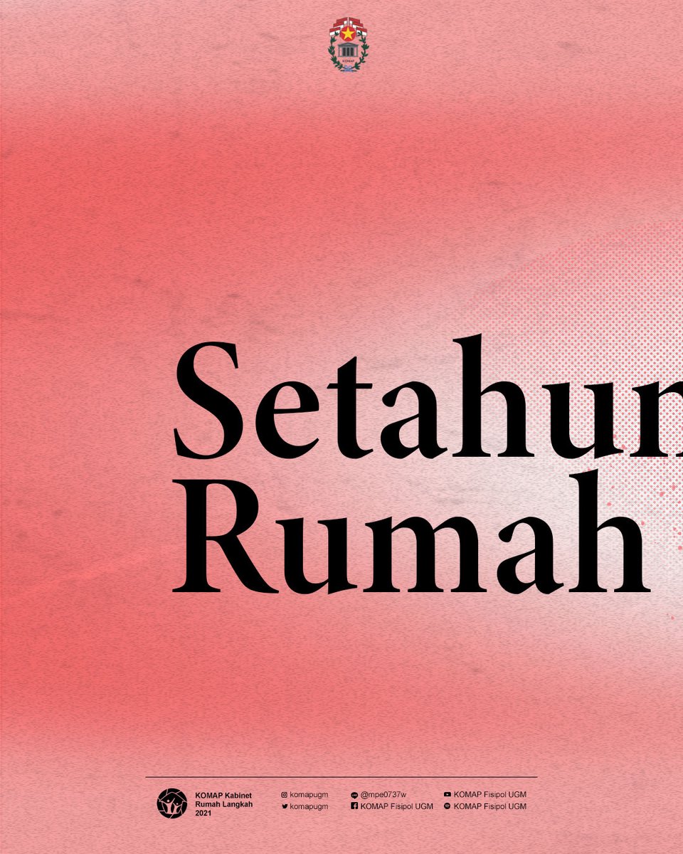 komapugm's tweet photo. Semoga doa, harapan, dan dukungan akan selalu mengiringi kepada kabinet selanjutnya.

Kabinet Rumah Langkah pamit undur diri. Terima kasih warga KOMAP! https://t.co/tC0VKfkLBo