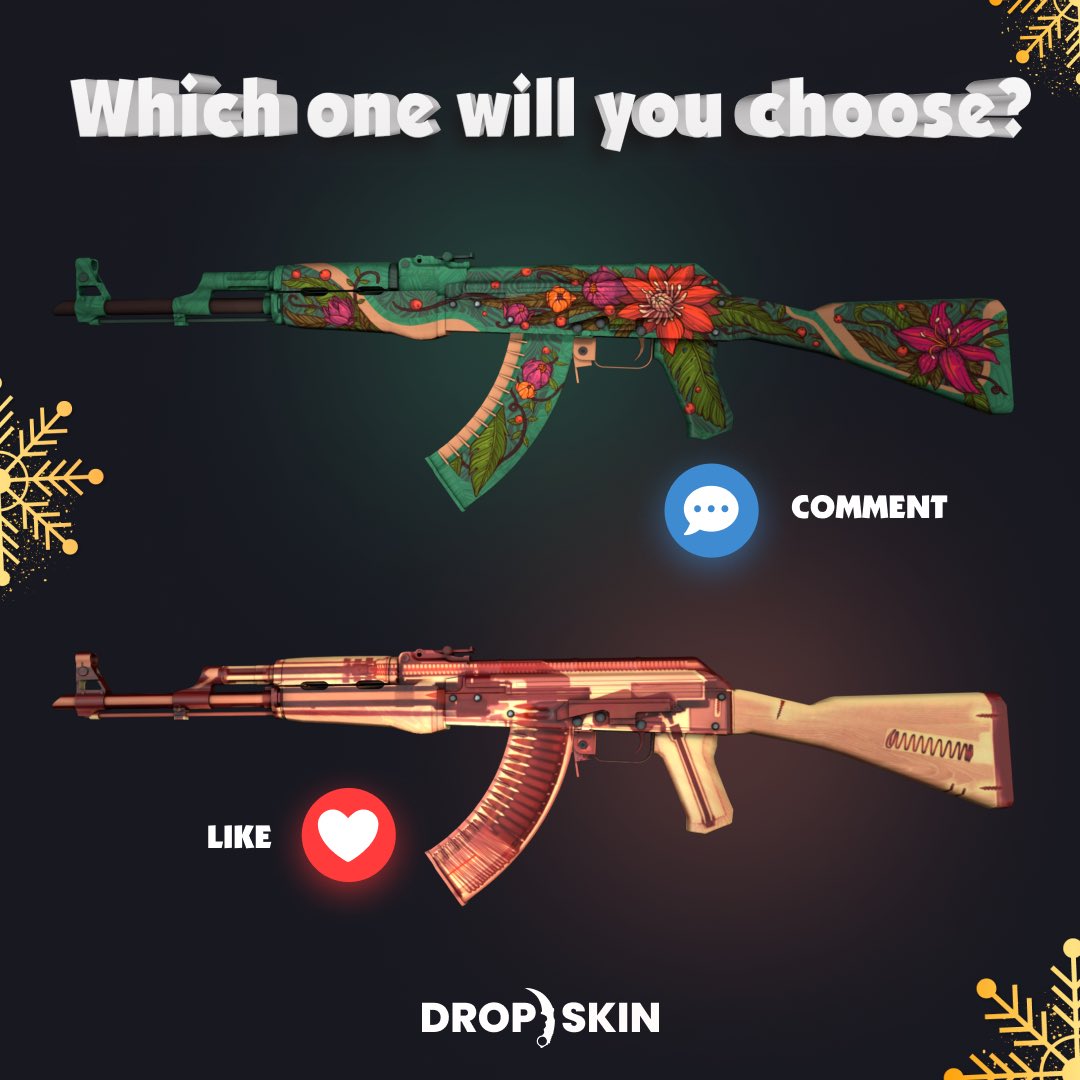 drop_skin's tweet photo. Which one will you choose❔
What's the price difference between them❔
#dropskin #csgo #csgoskins #csgoak47 #wildlotus https://t.co/p9HQy2vtMg