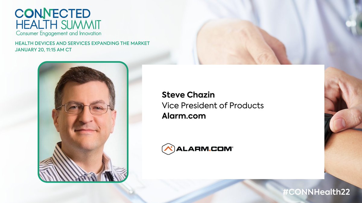 elizparks's tweet photo. "this is not your grandfathers health market. Consumers are gladly paying for health devices to better understand their healthcare - Steve Chasin from @AlarmDotCom #CONNHealth22 #health #healthcare #homeservices #predicitve #preventative #ai #healthy #wellness https://t.co/pPu2Z3XzI8