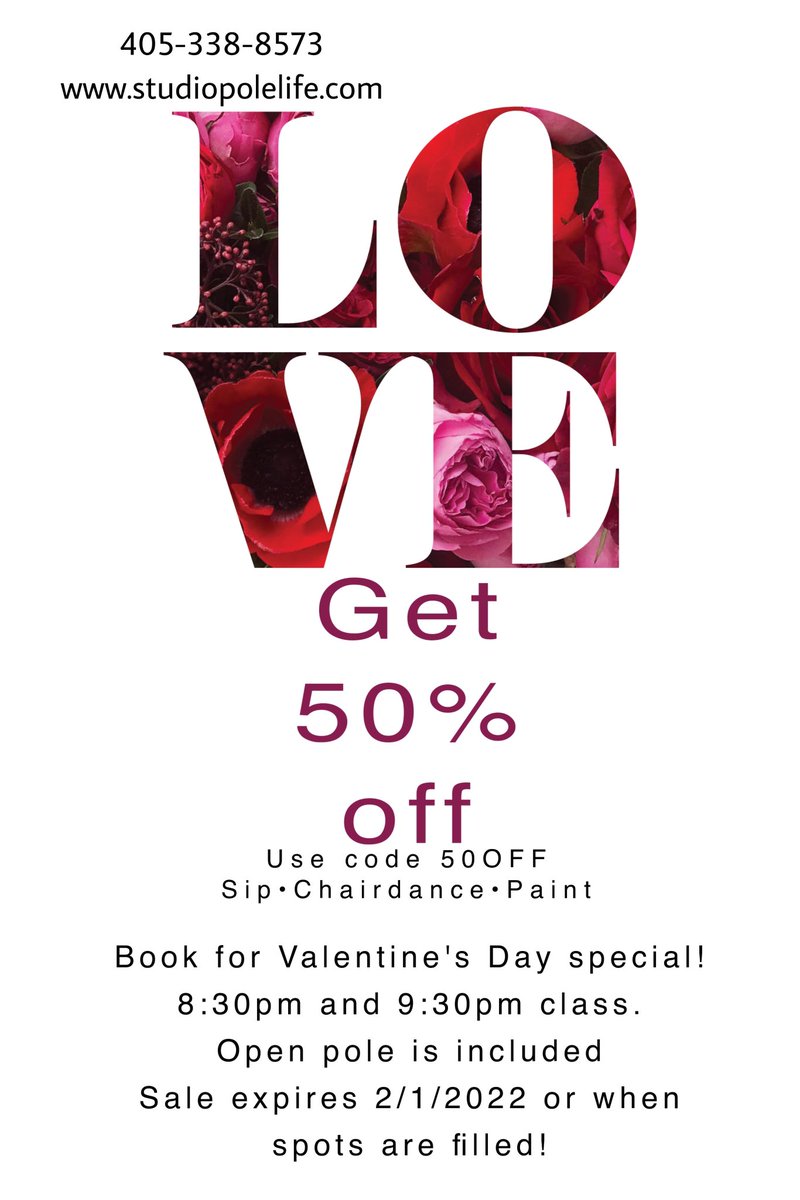 studiopolelife's tweet photo. Make sure to take advantage of the special! Spots are limited book online https://t.co/WA1fPC0lCj or contact 405-338-8573 https://t.co/EsxOo953jr
