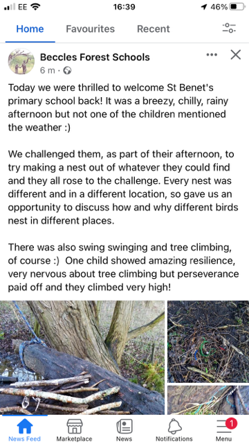 BenetSchool's tweet photo. It is wonderful to be back at Forest School again. https://t.co/7o3ywsWNeD