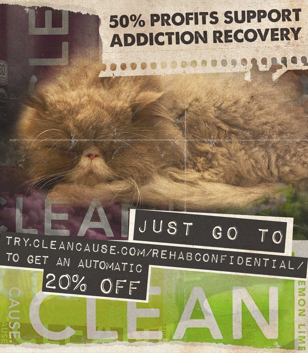 Cats have 9 lives but most people struggling with addiction don't. More than 100 K Americans died from drug overdoses from May 2020 to April 2021.  50% of profits from <a href="/cleancause/">CLEAN Cause</a> go to addiction/recovery services. Let's save some lives.   try.cleancause.com/rehabconfident… 
ad: <a href="/bkyoungus/">El Bruché</a>