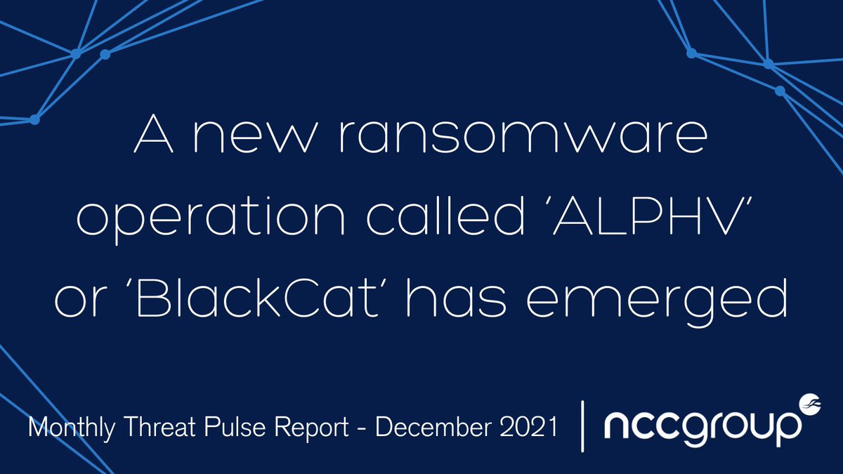 A new #ransomware operation has emerged. Find out more about the current threat landscape in our latest Monthly Threat Pulse Report, available now.

https://t.co/7wbrbkf61B

#ThreatIntelligence https://t.co/te8CyCOans