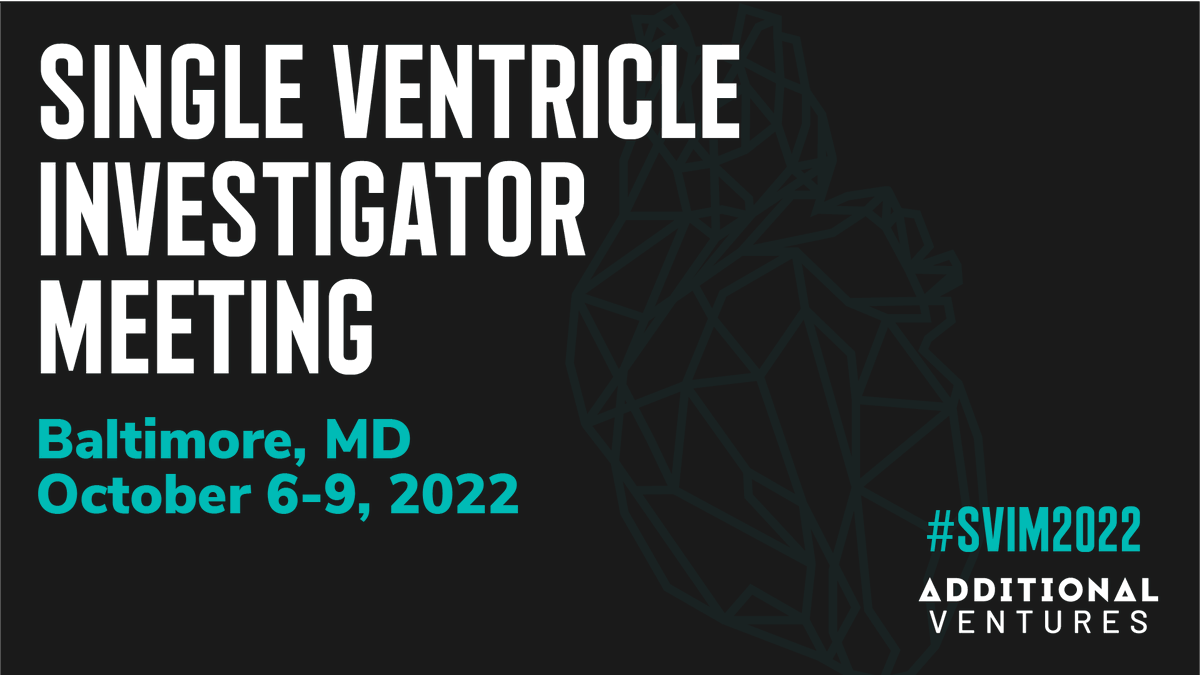 AdditionalVent's tweet photo. 4 months left to submit your #SVIM2022 abstract to present at the #SingleVentricle Investigator Meeting this Fall! #biomedical #research #conference
We're accepting abstracts across all areas of our #ResearchRoadmap ... visit our website to learn more! https://t.co/zKYEQv4cls https://t.co/MUWd03nL0H