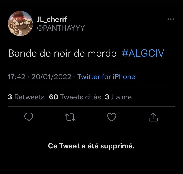 hum1abattu's tweet photo. Pk tu supp ? Fdp assume #ALGCIV https://t.co/nnEMMWOhFB