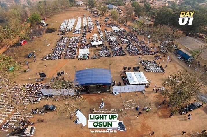 RCCG_PR's tweet photo. Light Up Osun!!

#Reach4Christ
#LightUpOsunCrusade https://t.co/6ezFGg7w3A